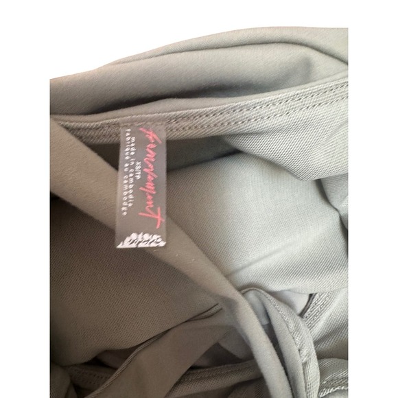 Free People Movement The Way Home Jumpsuit XS Sage Green Cutout Back Zip NWT - Picture 5 of 6